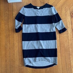 GAP Navy and Gray Striped Dress
